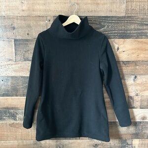 Dudley Stephens Cobble Hill Tunic Black Vello Fleece Turtleneck Small Elevated